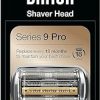 Braun Series 9 Pro electric shaver head, replacement shaving part compatible with Series 9 Pro men’s razor, 94M, silver,package may vary