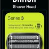 Braun Series 3 Electric Shaver Replacement Head, Easily Attach Your New Shaver Head, Compatible With All Series 3 Electric Shavers, 21B, Black
