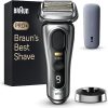 Braun Series 9 Pro Electric Shaver, Wet & Dry with PowerCase and Charging Stand, With 5+1 Head, ProLift Trimmer, UK 2 Pin Plug, 9527s Silver Razor