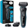 Braun Series 5 Electric Shaver, With Beard Trimmer, Charging Stand, Wet & Dry, 100% Waterproof, Easy Clean System, 2 Pin Bathroom Plug, 50-M4500cs, Mint Razor,