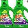 Gain + Odor Defense Laundry Detergent Liquid Soap, 2-Pack, Super Fresh Blast Scent, 65 Fl Oz Each