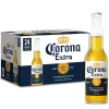 Corona Extra Mexican Lager Import Beer, 24 Pack, 12 fl oz Glass Bottles, 4.6% ABV